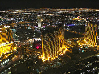 Las Vegas skyline lights